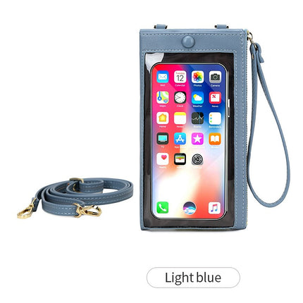 Women's touch screen cell phone bag, small crossbody purse wallet with credit card slots, touch screen cell phone bag