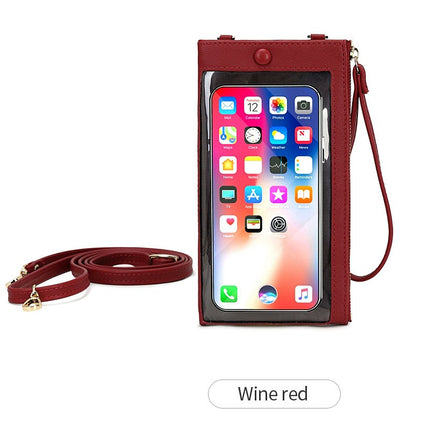 Women's touch screen cell phone bag, small crossbody purse wallet with credit card slots, touch screen cell phone bag
