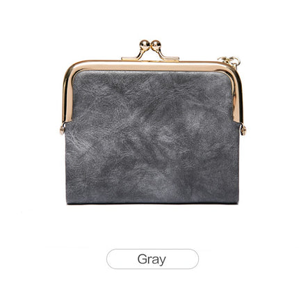 Simple Women's Mini Wallet Short Coin Purse Tri-fold Wallet Money Bag Ladies (with Zipper and Kiss Lock)