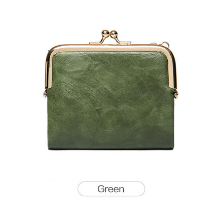 Simple Women's Mini Wallet Short Coin Purse Tri-fold Wallet Money Bag Ladies (with Zipper and Kiss Lock)