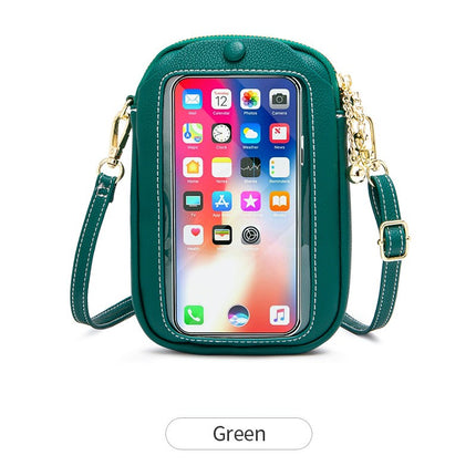 Touch Screen Small Bag Women Mini Shoulder Crossbody Bag Women Bag Touch Screen Mobile Phone Bag Female