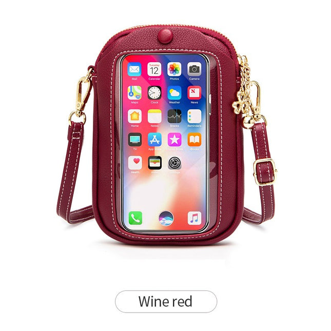 Touch Screen Small Bag Women Mini Shoulder Crossbody Bag Women Bag Touch Screen Mobile Phone Bag Female