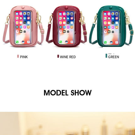 Touch Screen Small Bag Women Mini Shoulder Crossbody Bag Women Bag Touch Screen Mobile Phone Bag Female