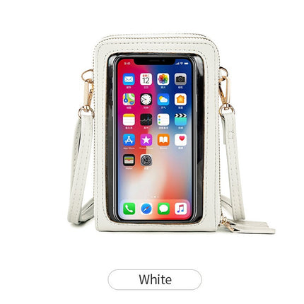 Touch Screen Phone Bag Women Multi Zipper Shoulder Bag Fashion Mini Slanting Purse Touch Screen Women's Bag