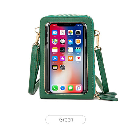 Touch Screen Phone Bag Women Multi Zipper Shoulder Bag Fashion Mini Slanting Purse Touch Screen Women's Bag