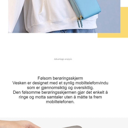 Touch Screen Phone Bag Women Multi Zipper Shoulder Bag Fashion Mini Slanting Purse Touch Screen Women's Bag