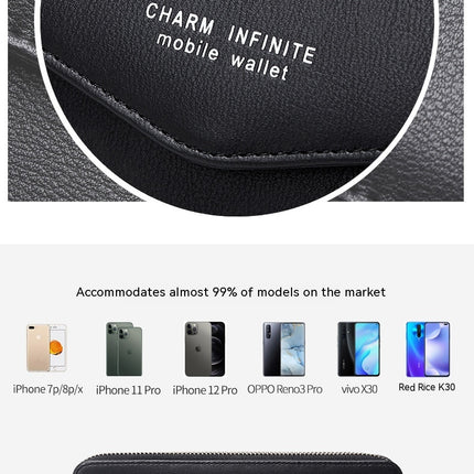 Touch Screen Cell Phone Bag with Adjustable Strap Women's Casual RFID Anti-theft Brush Card Bag Transparent Cell Phone Bag