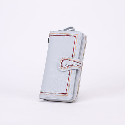 Women's Wallet Leather Credit Card Holder, Large Capacity Wrist Wallet Card Holder Wallet Clutch Cell Phone Pouch
