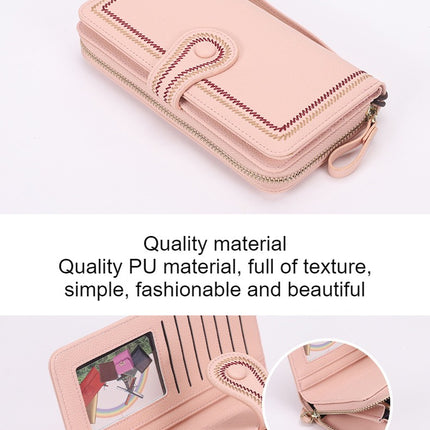 Women's Wallet Leather Credit Card Holder, Large Capacity Wrist Wallet Card Holder Wallet Clutch Cell Phone Pouch
