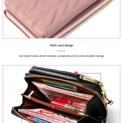 Cell Phone Wallet PU Leather Crossbody Small Shoulder Bag Handbag Clutch Bag Cell Phone Bag, Women's Wallet