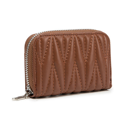 Porte-cartes de crédit antivol pour femmes, portefeuille, porte-monnaie, Anti-magnétique RFID, étui en cuir avec fermeture éclair, Mini petit étui pour cartes