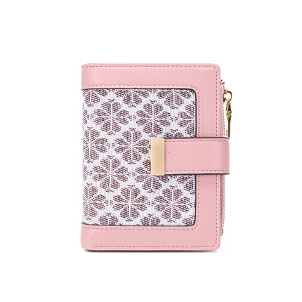 Women's Wallet Small Bifold Leather Short Women's Wallet with Zipper Coin Purse Card Cash Holder with ID Windows