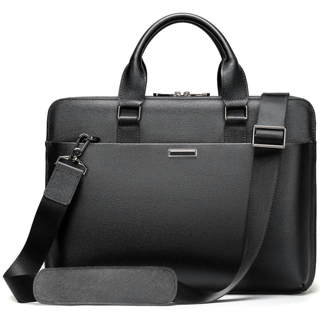 Genuine Leather Men's Bag Briefcase Business Trip Business Shoulder Handbag Men's Laptop Bag
