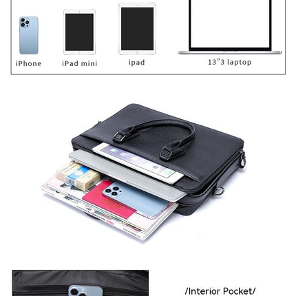 Business Briefcases Mens Totes Genuine Leather Shoulder Bags Laptop Bags Handbags Cowhide Messenger Bags