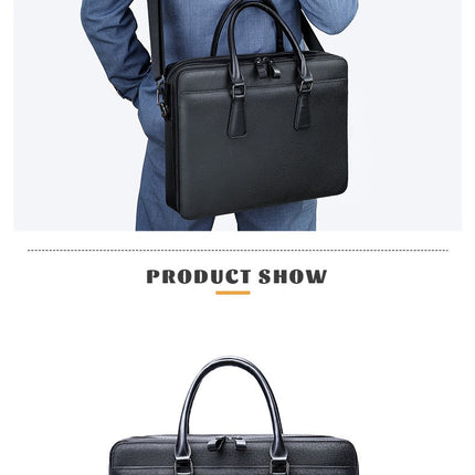 Business Briefcases Mens Totes Genuine Leather Shoulder Bags Laptop Bags Handbags Cowhide Messenger Bags