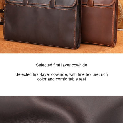 Men's Genuine Leather Bag Computer Bag Large Capacity Handbag Business Bbriefcase Men's Bag