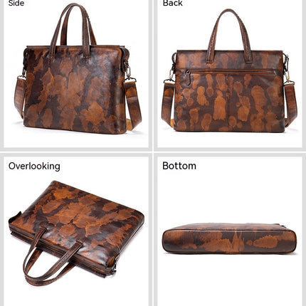 Men's Business Briefcase Large Capacity Computer Bag Men's Shoulder Crossbody Bag Handbag