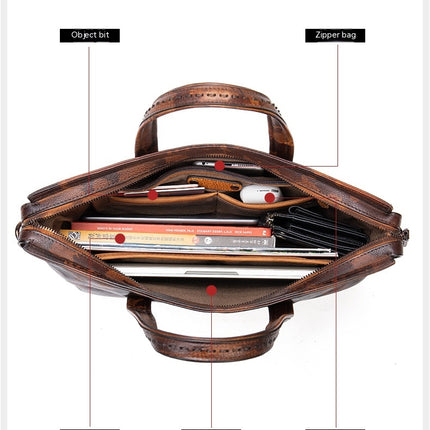 Men's Business Briefcase Large Capacity Computer Bag Men's Shoulder Crossbody Bag Handbag
