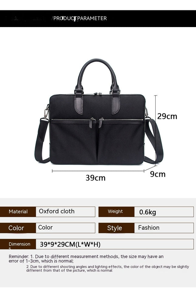 Oxford Cloth Briefcase Handbag For Men's Large Capacity Computer Bag Shoulder Bag