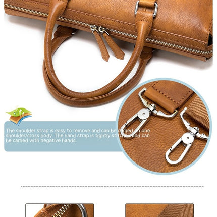 Genuine Leather Briefcases for Men Messenger Bag for Men Computer Bag Retro Waterproof Handbag