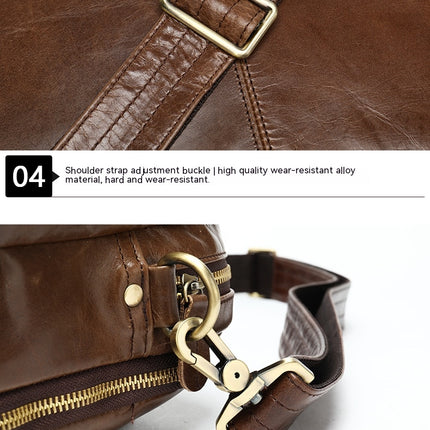 Retro Genuine Leather Bag Business Handbag Men's Shoulder Briefcase Men's Computer Bag