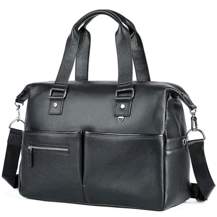 Echtes Leder Aktentasche Laptoptasche Messenger Schulterhandtasche Männer und Frauen