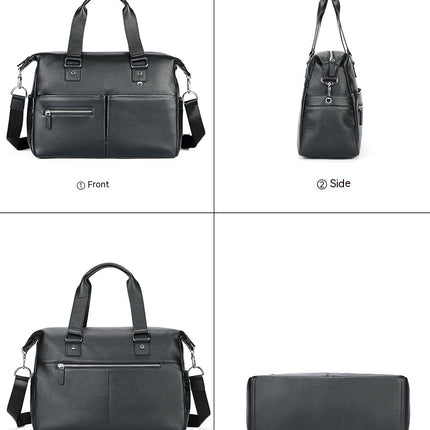 Echtes Leder Aktentasche Laptoptasche Messenger Schulterhandtasche Männer und Frauen