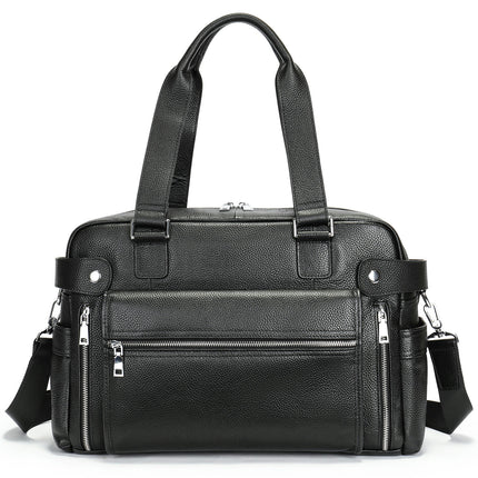 Genuine Leather Briefcase Laptop Messenger Bags for Men Office School College Briefcase Satchel Bag
