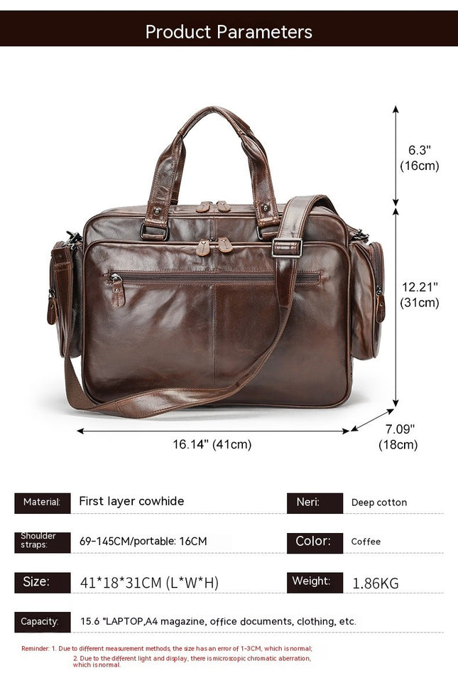 Genuine Leather Laptop Messenger Bag for Men Business Briefcase Crossbody Computer Bag