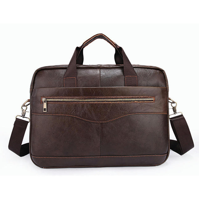 Men's Genuine Leather Briefcase Laptop Case Business Travel Work Messenger Shoulder Bag
