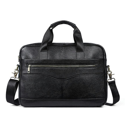 Men's Genuine Leather Briefcase Laptop Case Business Travel Work Messenger Shoulder Bag
