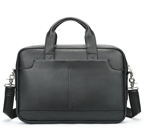 Mallette en cuir véritable pour ordinateur portable, sacoche pour hommes, sac à main d'affaires, sac à bandoulière