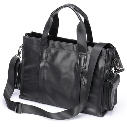 Sac pour hommes en cuir véritable sac à bandoulière en peau de vache sac à main porte-documents de grande capacité sac d'ordinateur