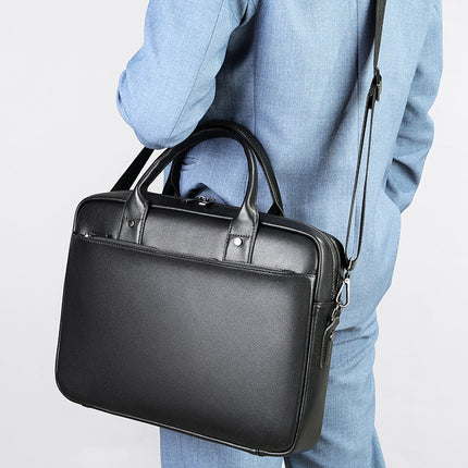 Herrentasche aus echtem Leder, Business-Büro, Computer-Dokumentenhandtasche, Herren-Business-Aktentasche