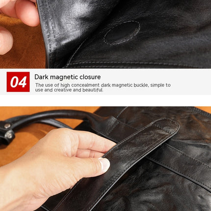 Genuine Leather Briefcase for Men Laptop Computer Business Travel Work Messenger Shoulder Bags