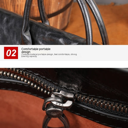 Genuine Leather Briefcase for Men Laptop Computer Business Travel Work Messenger Shoulder Bags