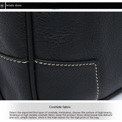 Genuine Leather Briefcase for Men Laptop Crossbody Messenger  Bag Attache Case for Business