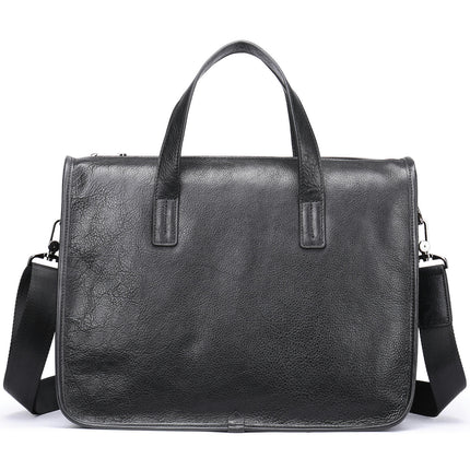 Genuine Leather Briefcase for Men Laptop Computer Business Travel Shoulder Bags Handbag