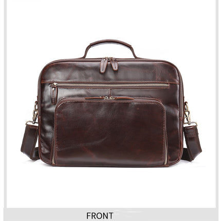 Laptop Messenger Bag Vintage Leather Shoulder Bag Business Briefcases Satchel Bag Work Bags for Men