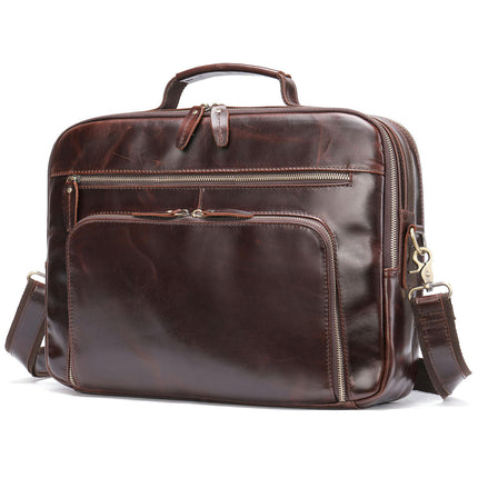 Laptop Messenger Bag Vintage Leather Shoulder Bag Business Briefcases Satchel Bag Work Bags for Men