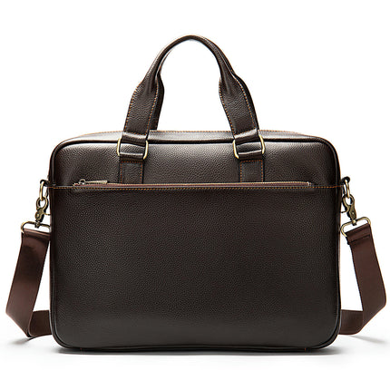 Business Briefcases Bag Work Bags for Men Laptop Messenger Bag Genuine Leather Shoulder Bag
