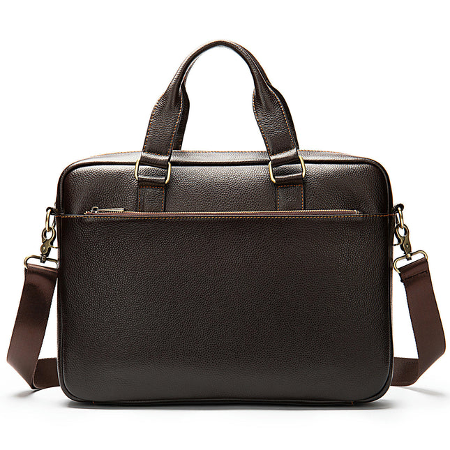 Business Briefcases Bag Work Bags for Men Laptop Messenger Bag Genuine Leather Shoulder Bag