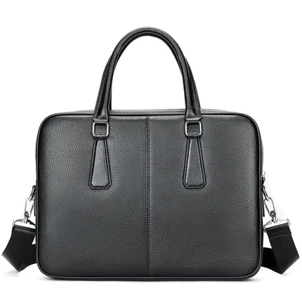 Genuine Leather Briefcase Laptop Bag Messenger Shoulder Work Bag Crossbody Handbag for Business