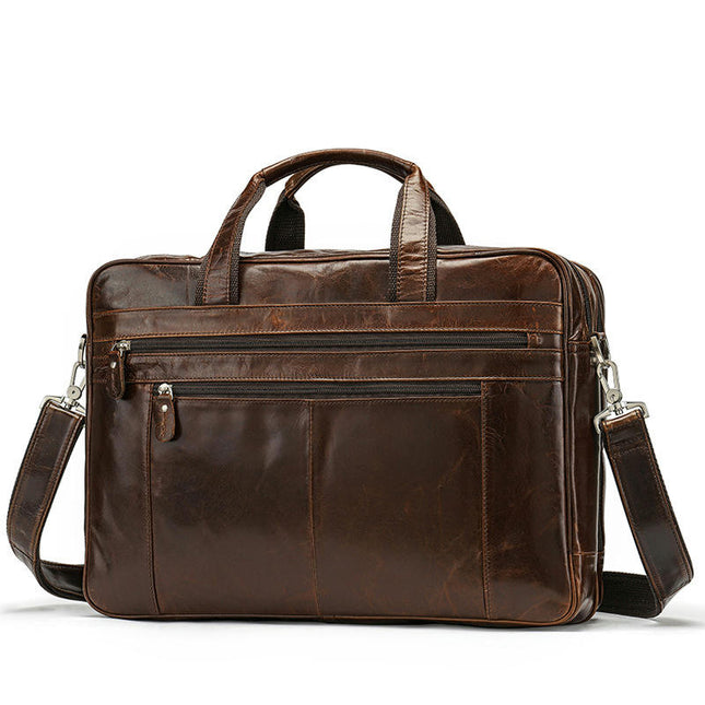 Handbag For Men Genuine Leather Laptop Bag Briefcase Men's Business Travel Large Capacity Travel Bag