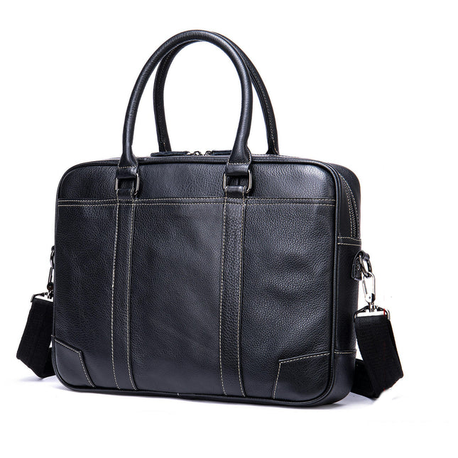 Men's Genuine Leather Crossbody Bag Briefcase Messenger Laptop Vintage Shoulder Travel Handbag