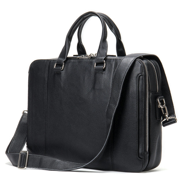 Vintage Genuine Leather Briefcase for Men Laptop Computer Messenger Cross Body Shoulder Bags