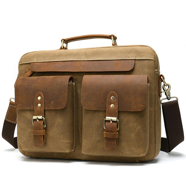 Handbag Laptop Messenger bag for Mens Leather Computer Business Satchel Work Bag