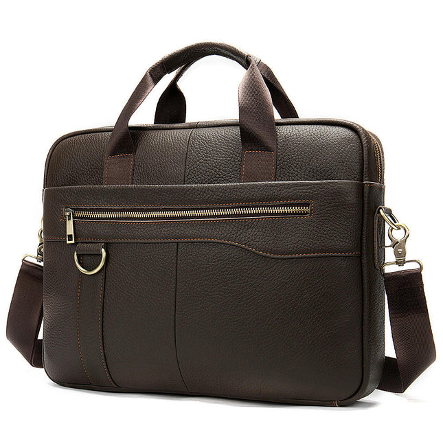 Genuine Leather Computer Bag Men's Briefcase Men's Business Handbag Shoulder Crossbody Bag