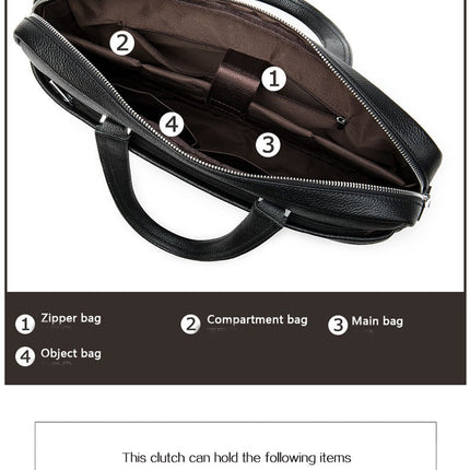 Umhängetasche aus echtem Leder für Herren, wasserdichte Laptop-Aktentasche, große Satchel-Umhängetasche