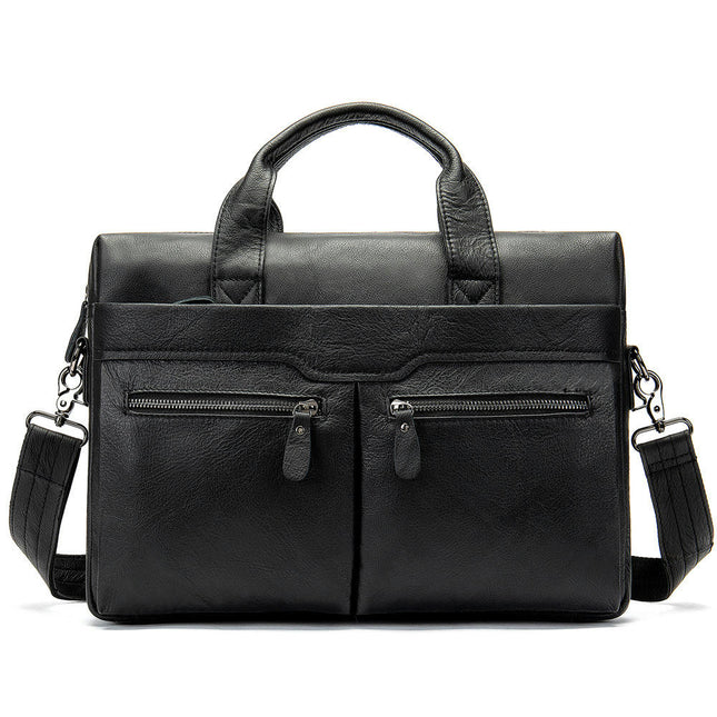 Genuine Leather Briefcase for Men Laptop Business Travel Messenger Crossbody Shoulder Bags